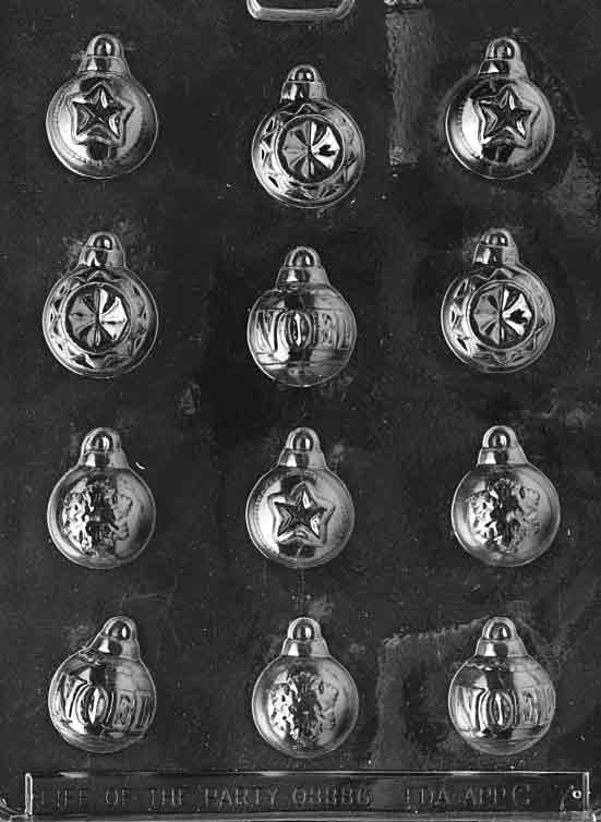 Christmas Ornaments Chocolate Mould by Home Chocolate Factory - professional pastry and chocolate equipment