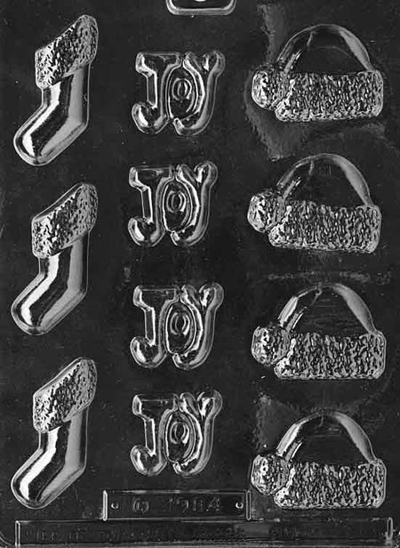 Christmas Joy Assortment Chocolate Mould by Home Chocolate Factory - professional pastry and chocolate equipment
