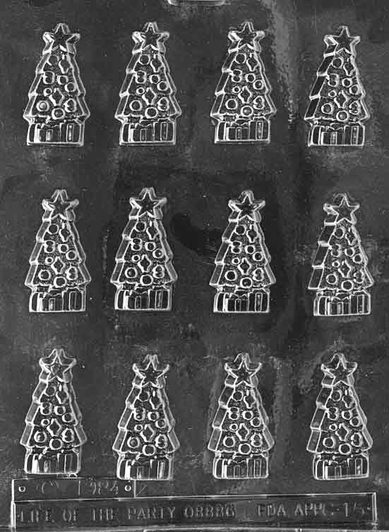 Bite Sized Christmas Tree with Star Chocolate Mould by Home Chocolate Factory - professional pastry and chocolate equipment