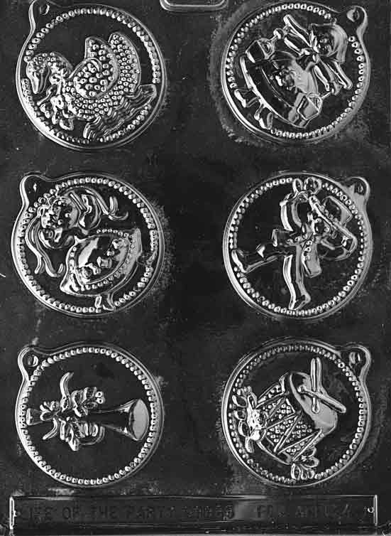 12 Days of Christmas Chocolate Mould - Days 7-12 by Home Chocolate Factory - professional pastry and chocolate equipment