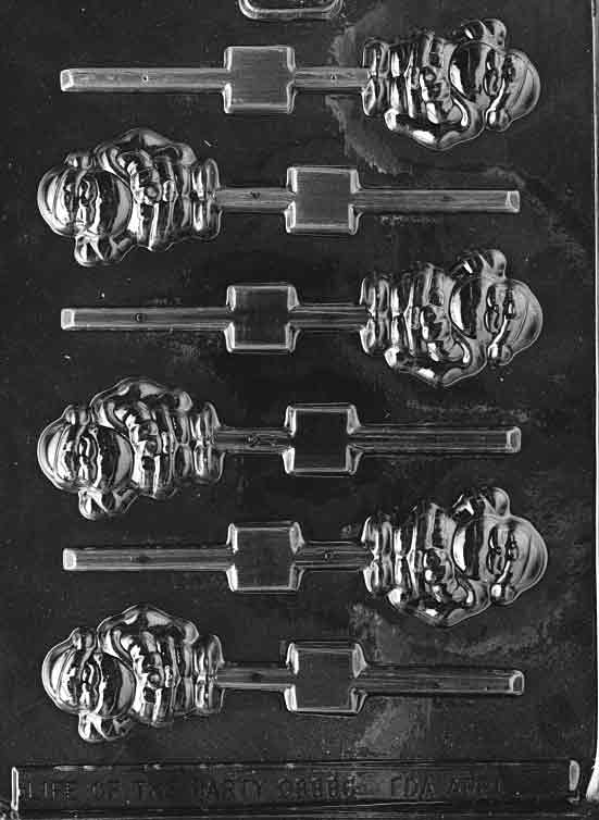Small Santa Lollipop Chocolate Mould by Home Chocolate Factory - professional pastry and chocolate equipment