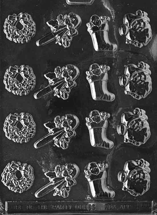 Bite Sized Christmas Chocolate Mould by Home Chocolate Factory - professional pastry and chocolate equipment