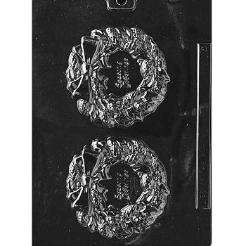 Seasons Greetings Wreath Chocolate Mould by Home Chocolate Factory - professional pastry and chocolate equipment