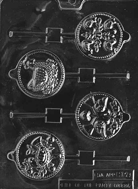 12 Days of Christmas Lollipop Chocolate Mould - Days 1-4 by Home Chocolate Factory - professional pastry and chocolate equipment