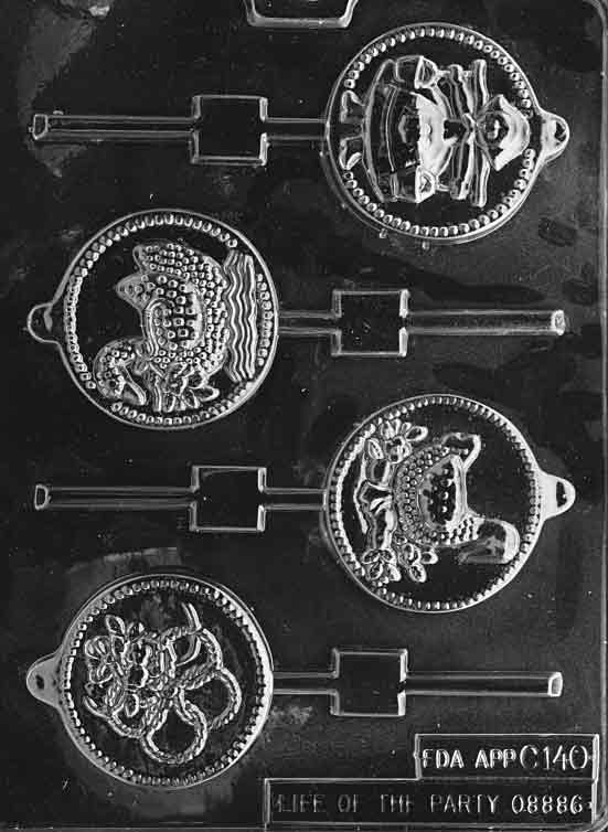 12 Days of Christmas Lollipop Chocolate Mould - Days 5-8 by Home Chocolate Factory - professional pastry and chocolate equipment