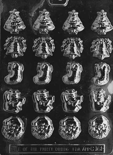 Christmas Assortment 2 Chocolate Mould by Home Chocolate Factory - professional pastry and chocolate equipment