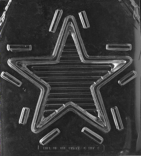 Large Star Pour Box Chocolate Mould - Bottom by Home Chocolate Factory - professional pastry and chocolate equipment