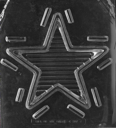 Large Star Pour Box Chocolate Mould - Bottom by Home Chocolate Factory - professional pastry and chocolate equipment