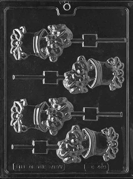 Bear on Belly Lollipop Chocolate Mould by Home Chocolate Factory - professional pastry and chocolate equipment