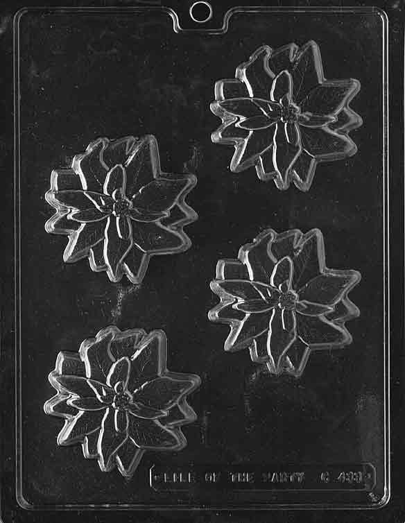 Poinsettia Chocolate Mould by Home Chocolate Factory - professional pastry and chocolate equipment