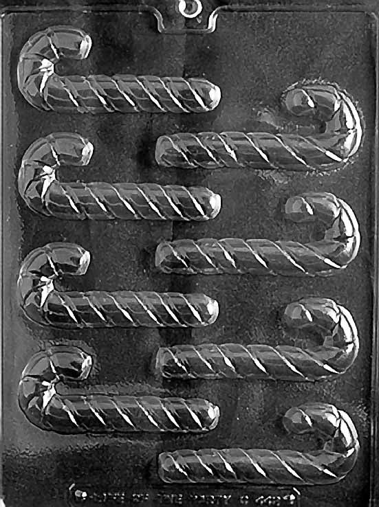 Small Candy Canes Chocolate Mould by Home Chocolate Factory - professional pastry and chocolate equipment