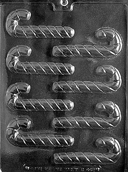 Small Candy Canes Chocolate Mould by Home Chocolate Factory - professional pastry and chocolate equipment