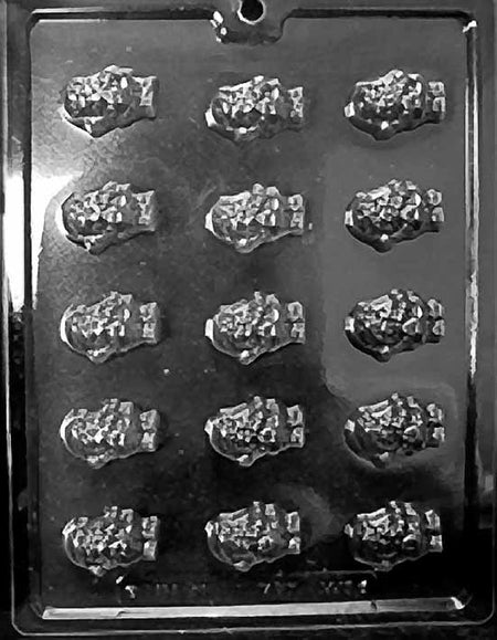 Bite Sized Santas Chocolate Mould by Home Chocolate Factory - professional pastry and chocolate equipment