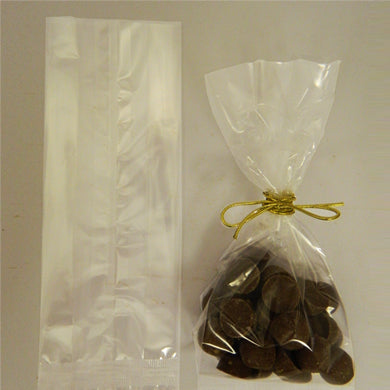 Clear Chocolate Bags (40mm x 75mm x 200mm) - pack of 100 by Home Chocolate Factory - professional pastry and chocolate equipment