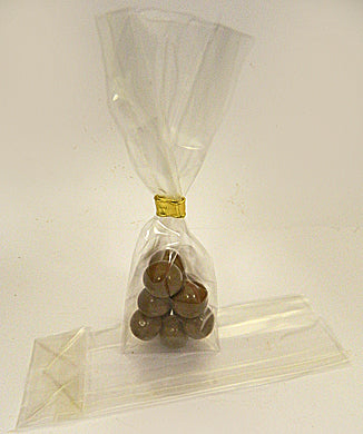 Small Clear Block Bottom Chocolate Bag (55mm x 30mm x 170mm)- pack of 100 by Home Chocolate Factory - professional pastry and chocolate equipment