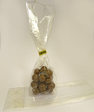 Clear Block Bottom Chocolate Bag (70mm x 40mm x 220mm)- pack of 100 by Home Chocolate Factory - professional pastry and chocolate equipment