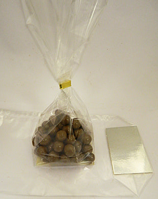 Extra Large Clear Chocolate Bag with Silver Card Base by Home Chocolate Factory - professional pastry and chocolate equipment