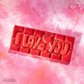 Chocolate World 45g I Love You Tablet Mould by Home Chocolate Factory - professional pastry and chocolate equipment