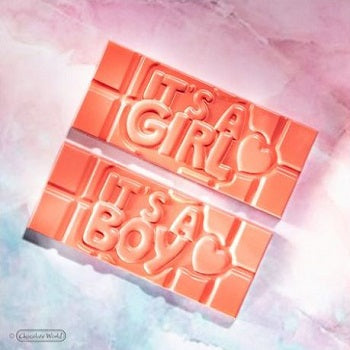 Chocolate World 45g Its A Boy/Its A Girl Tablet Mould by Home Chocolate Factory - professional pastry and chocolate equipment