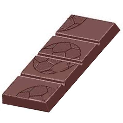 Chocolate World 57g Football Theme Bar Polycarbonate Chocolate Mould by Home Chocolate Factory - professional pastry and chocolate equipment