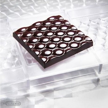 Chocolate World 63 g Square Bar Polycarbonate Chocolate Mould by Home Chocolate Factory - professional pastry and chocolate equipment