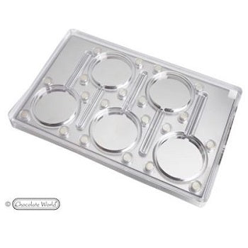 Chocolate World Magnetic 60 mm Dia Lollipop Polycarbonate Chocolate Mould by Home Chocolate Factory - professional pastry and chocolate equipment