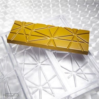 Chocolate World 95 g Shattered Tablet Polycarbonate Chocolate Mould by Home Chocolate Factory - professional pastry and chocolate equipment