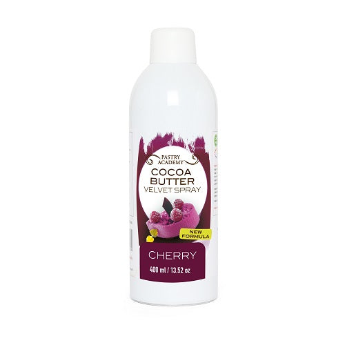 Pastry Academy Cherry Cocoa Butter Velvet Spray- 400ml by Home Chocolate Factory - professional pastry and chocolate equipment