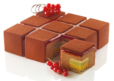 Silikomart Cubik 1400 Large Entremet Professional Silicon Mould by Home Chocolate Factory - professional pastry and chocolate equipment
