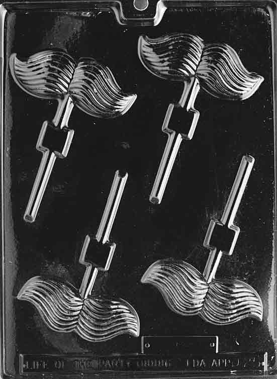 Moustache Lollipop Chocolate Mould by Home Chocolate Factory - professional pastry and chocolate equipment