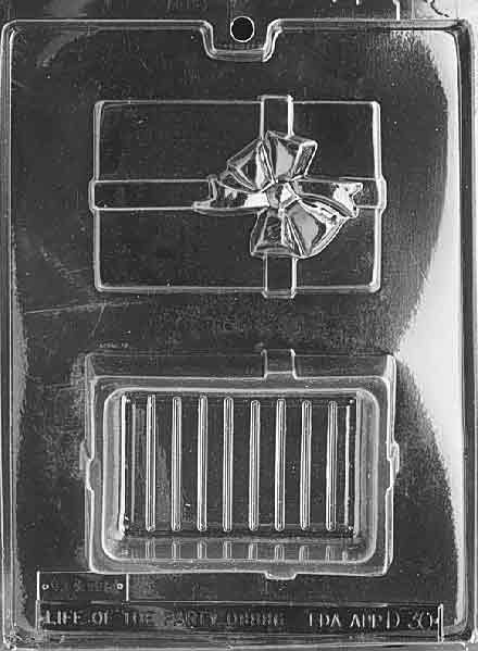 Large Box with Bow Chocolate Mould by Home Chocolate Factory - professional pastry and chocolate equipment