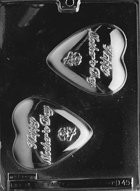 Happy Mother's Day Heart Chocolate Mould by Home Chocolate Factory - professional pastry and chocolate equipment