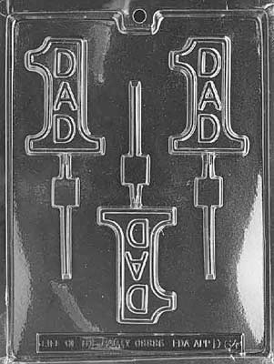 Number 1 Dad Lollipop Chocolate Mould by Home Chocolate Factory - professional pastry and chocolate equipment