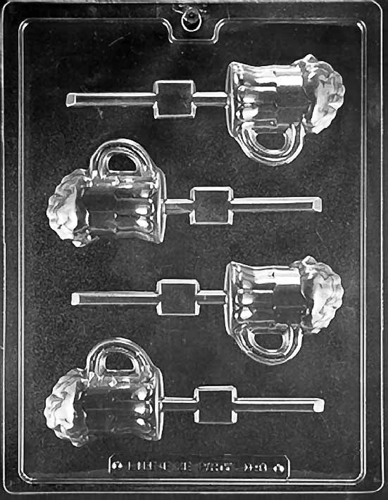 Beer Mug Lollipop Chocolate Mould by Home Chocolate Factory - professional pastry and chocolate equipment