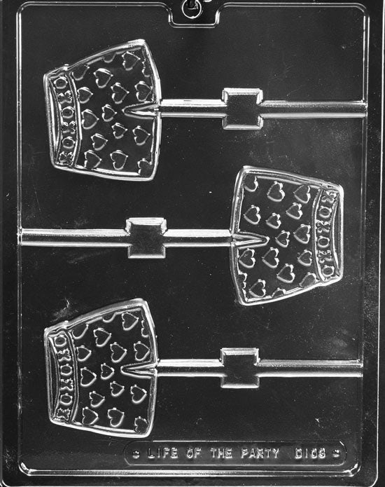 Boxer Shorts with Hearts Lollipop Chocolate Mould by Home Chocolate Factory - professional pastry and chocolate equipment