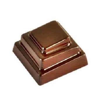 Deco-Relief Square Staircase-Shaped Polycarbonate Chocolate Mould by Home Chocolate Factory - professional pastry and chocolate equipment