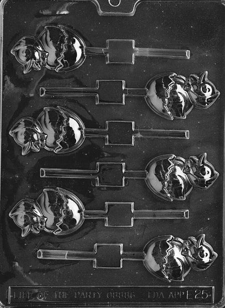Chicken in Egg Lollipop Chocolate Mould by Home Chocolate Factory - professional pastry and chocolate equipment