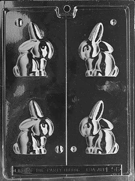 Hollow Flop Earred Easter Bunny Chocolate Mould by Home Chocolate Factory - professional pastry and chocolate equipment