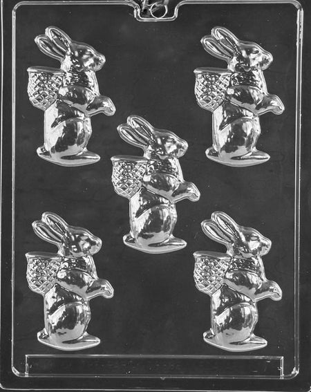 Easter Bunny with Basket Chocolate Mould by Home Chocolate Factory - professional pastry and chocolate equipment