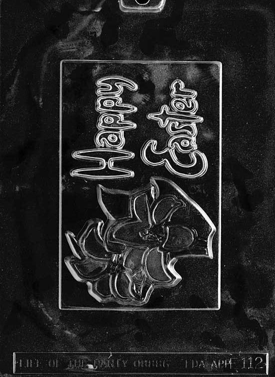 Happy Easter Card Chocolate Mould by Home Chocolate Factory - professional pastry and chocolate equipment