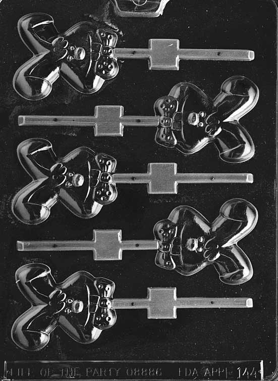 Goofy Bunny Lollipop Chocolate Mould by Home Chocolate Factory - professional pastry and chocolate equipment