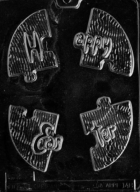 Happy Easter Puzzle Chocolate Mould by Home Chocolate Factory - professional pastry and chocolate equipment