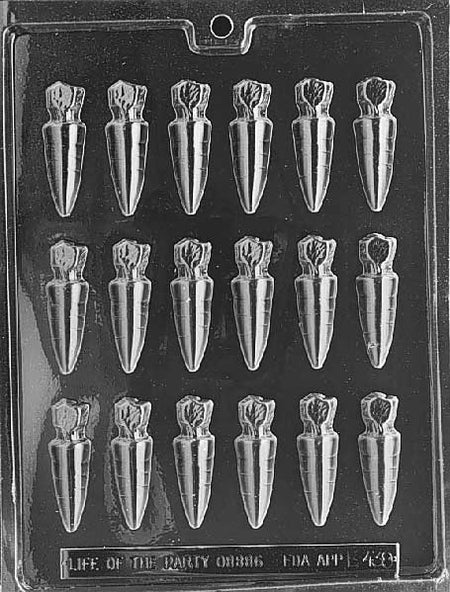 Small Carrots Chocolate Mould by Home Chocolate Factory - professional pastry and chocolate equipment