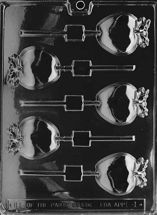 Apple Lollipop Chocolate Mould by Home Chocolate Factory - professional pastry and chocolate equipment