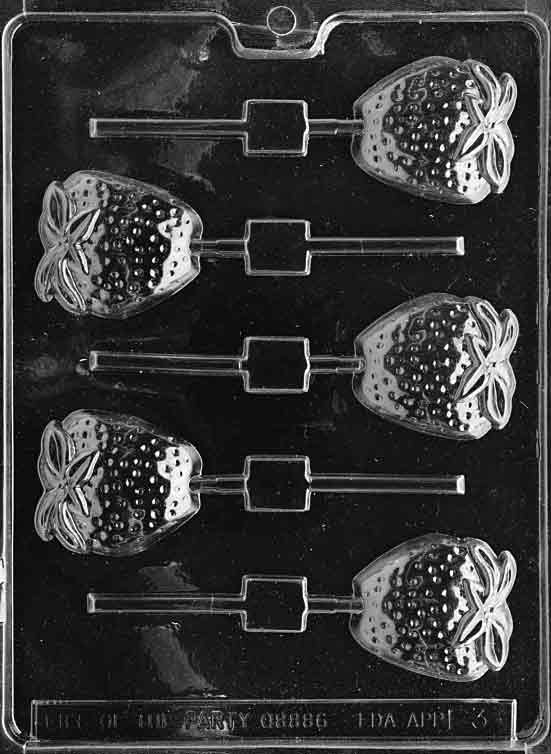 Strawberry Lollipop Chocolate Mould by Home Chocolate Factory - professional pastry and chocolate equipment