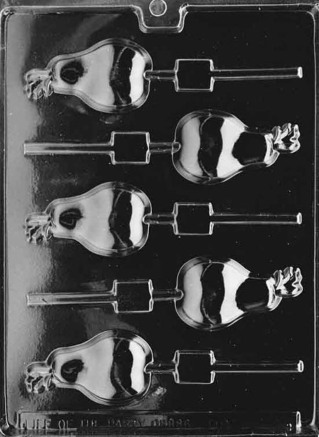 Pear Lollipop Chocolate Mould by Home Chocolate Factory - professional pastry and chocolate equipment