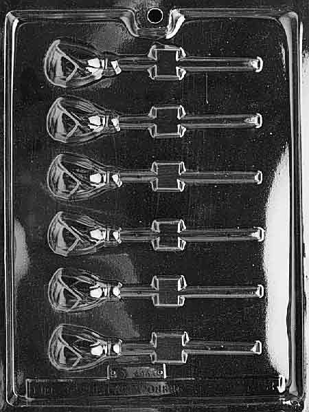 Rose Lollipop Chocolate Mould by Home Chocolate Factory - professional pastry and chocolate equipment