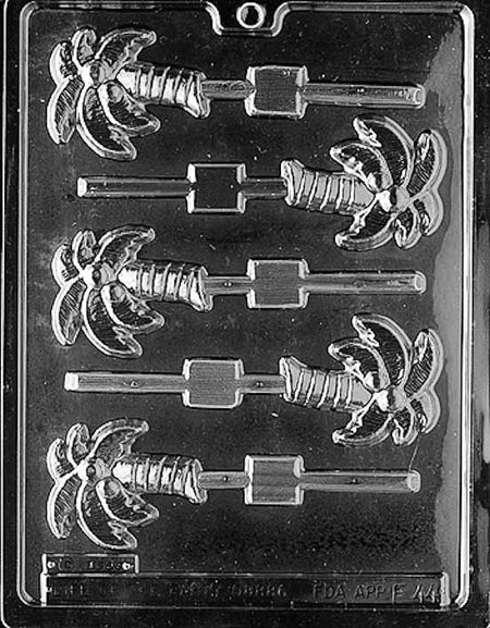 Palm Tree Lollipop Chocolate Mould by Home Chocolate Factory - professional pastry and chocolate equipment