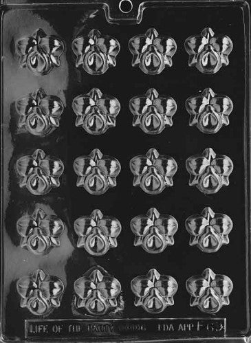 Bite Sizes Orchid Chocolate Mould by Home Chocolate Factory - professional pastry and chocolate equipment