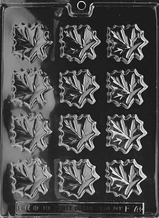 Maple Leaves Chocolate Mould by Home Chocolate Factory - professional pastry and chocolate equipment